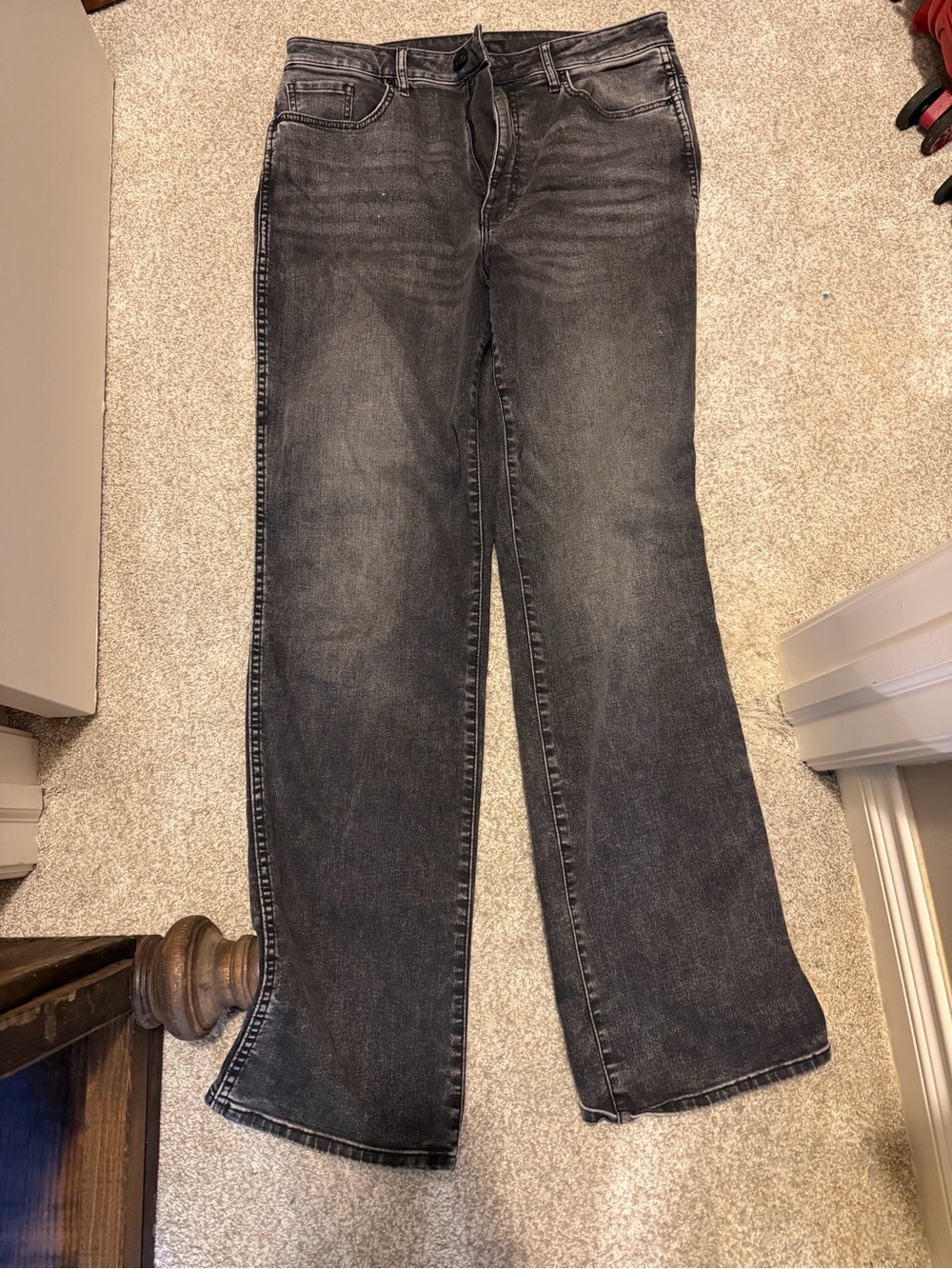 Kut from the Kloth Washed Black Flare Jeans